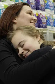April and her daughter.