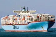 Einstein, Welcher Treibstoff macht die Schiffe nachhaltiger? Grosses Frachtschiff beladen mit Containers auf offener See.