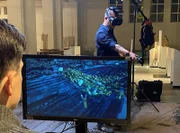 Florian Huber erlebt im "Museum für Antike Schifffahrt" in Mainz die 3D-Rekonstruktion des Wracks "La Madrague de Giens".