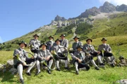 Jagdhornbläser der Bezirksgruppe Bludenz.