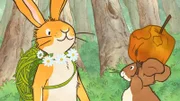 Kleiner brauner Hase und die kleine Feldmaus sind auf Schatzsuche.