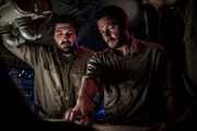 Mobile, AL - REENACTMENT - Lieutenant Robert Worthington (played by Kenneth Tolbert) and Lieutenant Commander Creed Burlingame (played by Stephen Salter) study charts aboard the USS Silversides. (Parallax Film Productions Inc/Sean F. White)