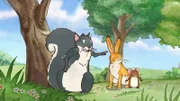 Der kleine braune Hase spielt mit seinen Freunden, der kleinen Feldmaus und dem Grauhörnchen, Verstecken. Und dabei machen sie einige interessante Entdeckungen.