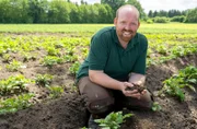 Rainer Overkämping bewirtschaftet den Hof in Rhede im westlichen Münsterland und baut eine bunte Gemüse-Vielfalt an.