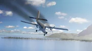 Air Moorea Flug 1121 mit Rauch aus beiden Triebwerken.