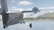 Rückansicht des Flugzeugs