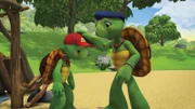 Franklin fährt mit seiner Familie an den Nebelsee zum Zelten, doch ein Urlaubseffekt will sich zunächst nicht einstellen.