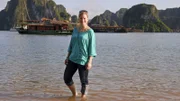 Moderatorin Andrea Jansen in Vietnam