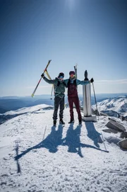 v.li.: Philipp Reiter und Jakob Herrmann auf dem Aneto, dem höchsten Berg der Pyrenäen
