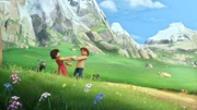 Heidi ist überglücklich, gemeinsam mit Peter endlich wieder die Ziegen hüten zu können.