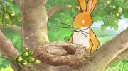 Und plötzlich findet kleiner brauner Hase niemanden mehr im Nest vor.