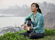 Sängerin Damaris Mallma Porras in Lima, Peru.