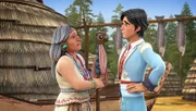Diego spricht mit seiner indianischen Großmutter Taïnah.