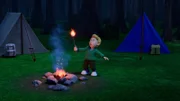 James hat heimlich Marshmallows gegrillt. Jetzt droht ein Feuer auszubrechen.