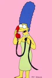 Die liebevolle Mutter Marge Simpson hängt mal wieder an der Strippe.