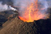 Eruption des Piton de la Fournaise auf der Insel La Réunion