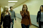 L-R: Lauren (Natalie Alyn Lind); Andy (Percy Hynes White); Dreamer (Elena Satine); Clarice alias Blink (Jamie Chung)