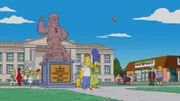 (v.l.n.r.) Bart; Homer; Maggie, Marge