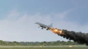 Das Triebwerk der Concorde zündet, als sie abhebt. (Kredit: Cineflix)