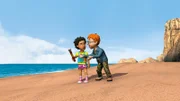 Mandy hat eine Leuchtrakete gefunden, und Norman möchte sie starten lassen.