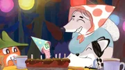 Billy und seine Freunde feiern mit Jojo.