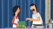Bob (r.) nimmt an einem Burgerwettbewerb teil, doch erst während des Wettkampfes wird ihm und Linda (l.) bewusst, dass sie ausgerechnet die wichtigste Zutat vergessen haben ...