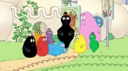 v.li.: Barbabo, Barbasophie, Barbabravo, Barbabella, Barbahelle, Barbamama, Barbazoo, Barbapapa, Barbalala