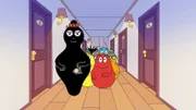 Vorne, v.li.: Barbamama, Barbazoo, Barbabravo, Barbasophie
