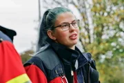 Sandra Gerber bei der Feuerwehrübung