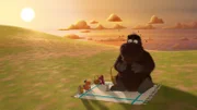 Zum Abschluss eines aufregenden Tages gibt es noch ein schönes Picknick unter Freunden.