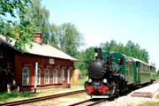 Der Historischer Zug Marisa in Lettland.