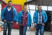 Die Trödel-Experten Sükrü,li., Otto, Mi., Mauro,re.
