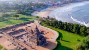 Der Küstentempel von Mahabalipuram im Bundesstaat Tamil Nadu gilt als einer der ältesten Freibautempel Südindiens. Er zählt zum UNESCO-Weltkulturerbe.