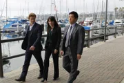 Ermitteln in einem neuen Mordfall: Patrick (Simon Baker, l.), Teresa (Robin Tunney, M.) und Kimball (Tim Kang, r.) ...
