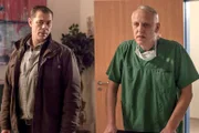 Finn Kiesewetter (Sven Martinek, l.) mit Dr. Unger (Frank Leo Schröder, r.), dessen Gattin vergiftet wurde.