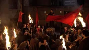 Rosa Luxemburg (Tereza Brodská) hält am 9. November nach ihrer Entlassung aus dem Gefängnis in Breslau eine Rede.