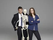 TOP CRIME - 1A TV NELLA FOTO: EMILY DESCHANEL (DR. TEMPERANCE BRENNAN) E DAVID BOREANAZ (AGENTE SEELEY BOOTH)