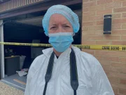 Forensiker vor einem Tatort