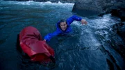 Bear Grylls and crew film Man Vs. Wild Hells Canyon, OR Snow travel Alpine travel Rapids Fire building