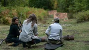 Rain, Bird, and Bam Brown on gun practice range.