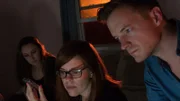 Amy, Adam and the homeowners listen to recordings.
