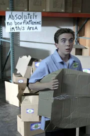 Malcolm (Frankie Muniz) hat einen Job bei 'Lucky Aide' gefunden ...