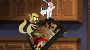 Chester (l.), Bunnicula (oben)