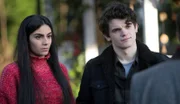 L-R: Miriam Shepherd (Aiysha Hart) and Marcus Whitmore (Edward Bluemel)