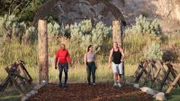 Ira, Paulina, and Steve walking