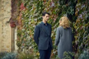 L-R: Matthew Clairmont (Matthew Goode)  and Diana Bishop (Teresa Palmer)