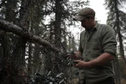 Scott examining traps.