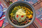Der Kohlrabi „Superschmelz“ wird zum Hingucker in Annettes Hauptgang.