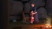 Heidi findet Fräulein Rottenmeier und umarmt sie.