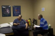Chuck at the physical therapy office.